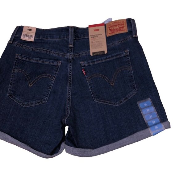 LEVIS WOMEN MID‎ LENGTH DISTRESSED DENIM  CUFFED SHORTS NEW WITH TAG - Picture 12 of 13